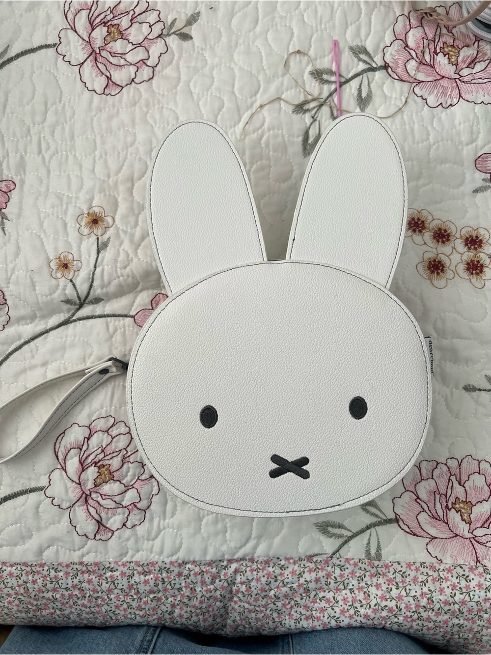 White Miffy cosmetic bag